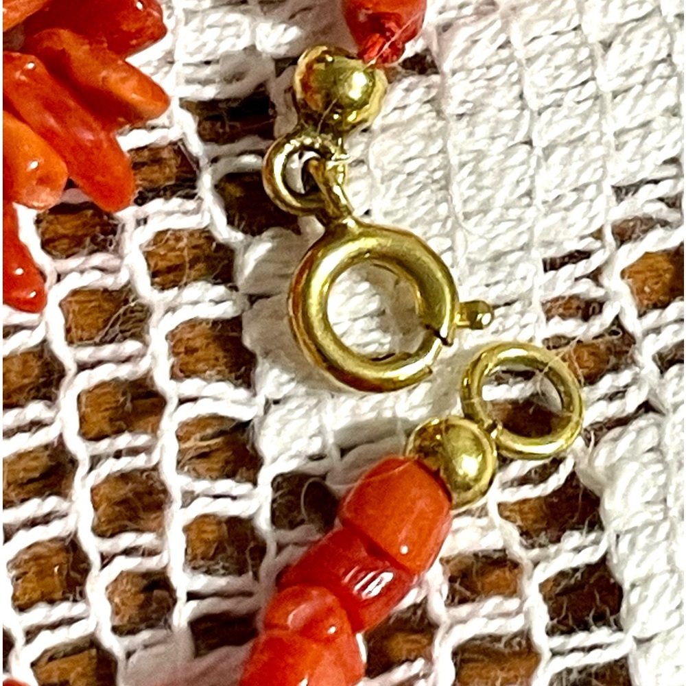 Vintage Natural Red Branch Coral Necklace - Picture 5 of 11